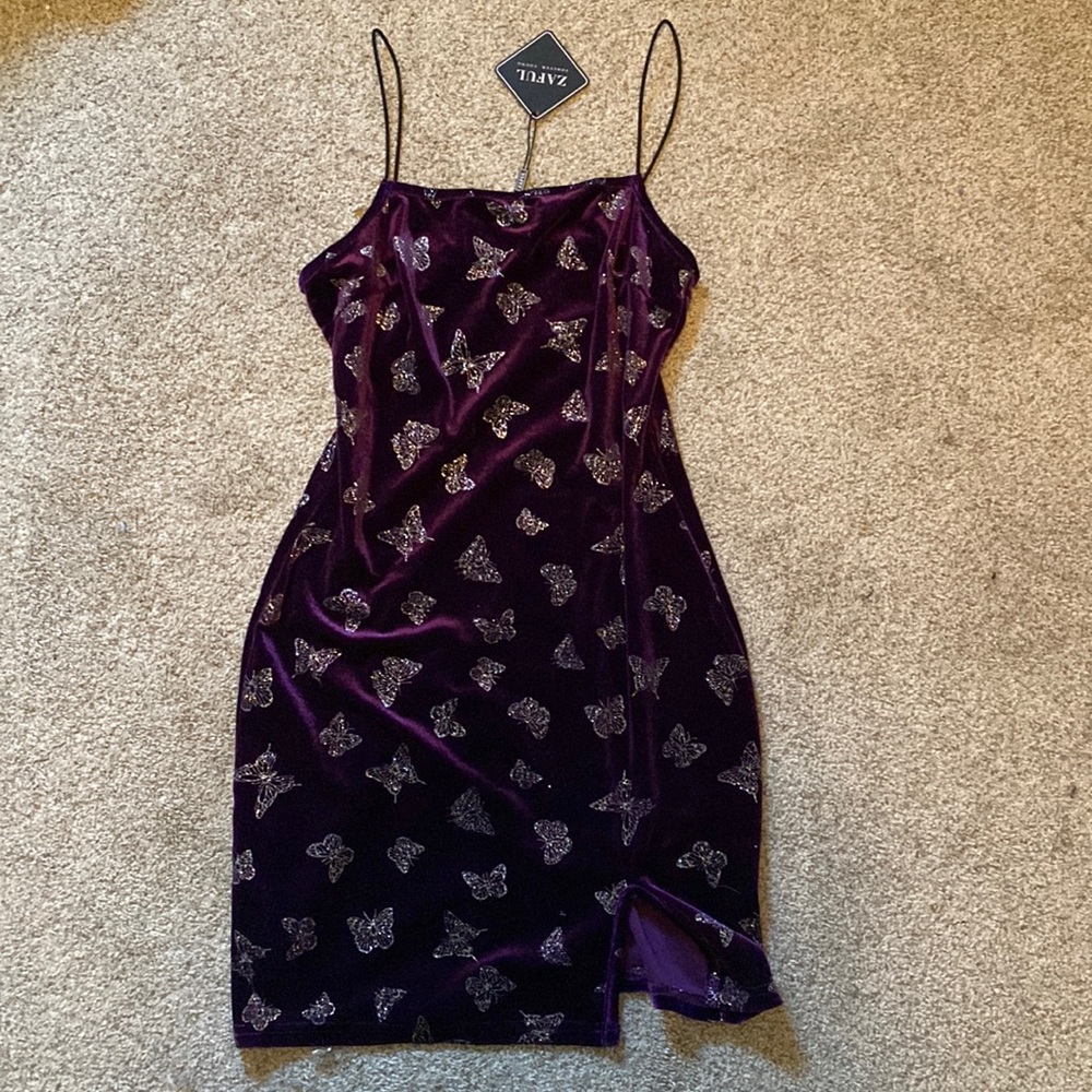 Zaful purple butterfly dress in size medium!